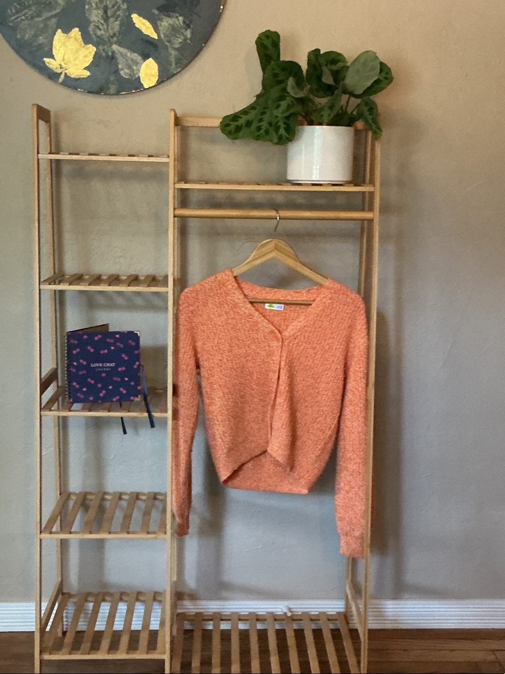 Epic Threads Coral Knit Button-Front Cardigan